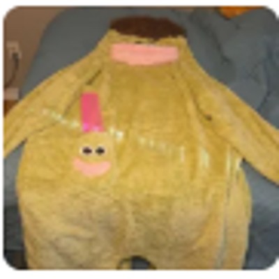 Customer photo of the monster onesie