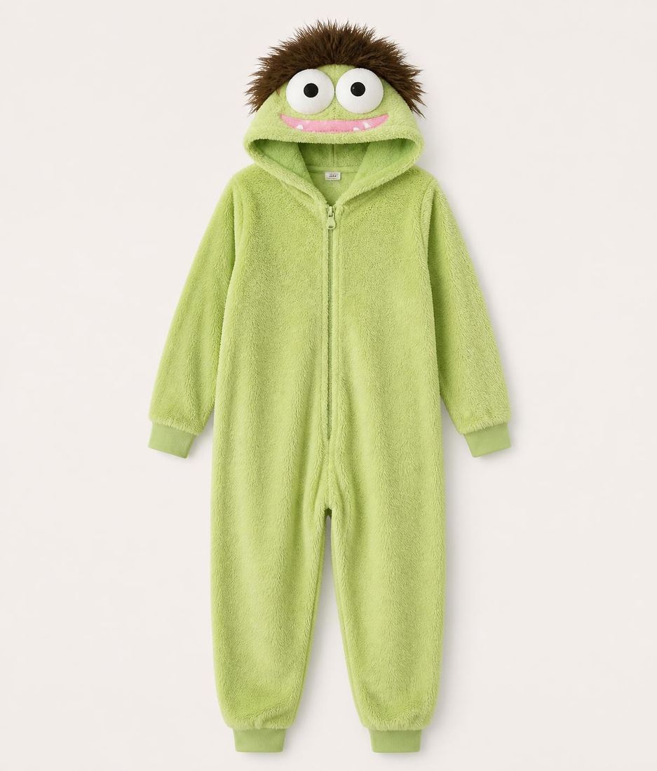 Big Mouth Monster Coral Fleece Onesie Pajamas