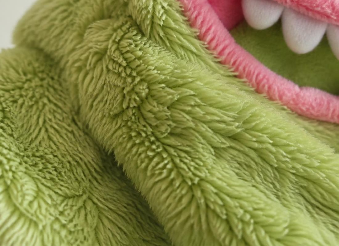 Close-up of the plush fleece